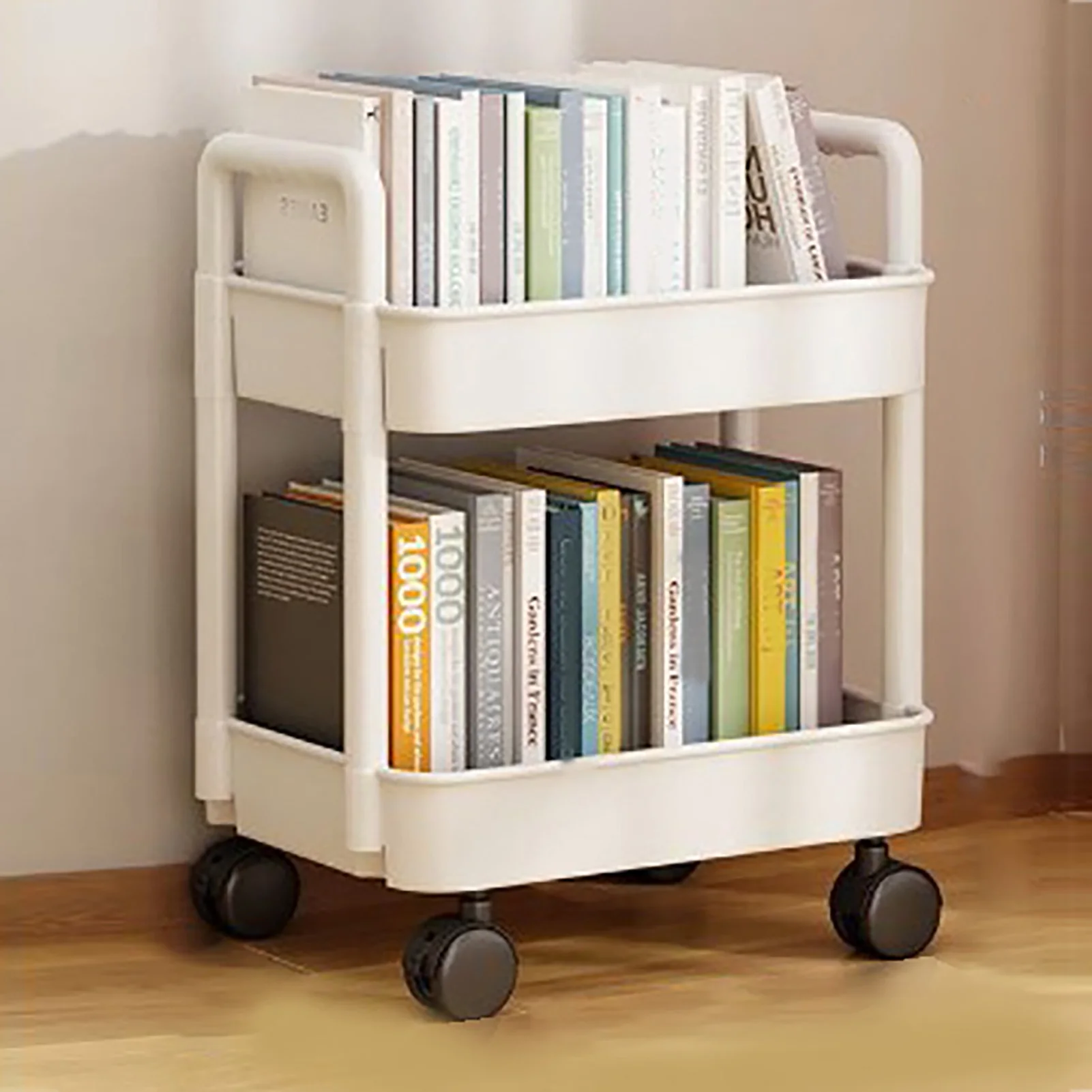 ZK30 Plastic Rolling Cart 2 Layers White with Hook Stable Mobile Utility Cart for Living Room Bedroom Kitchen
ZK30 Plastic Rolling Cart 2 Layers White with Hook Stable Mobile Utility Cart for Living Room Bedroom Kitchen