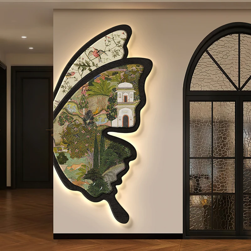 Butterfly antique entrance decorative painting high-end French retro corridor aisle hanging painting entry living room wall lamp
Butterfly antique entrance decorative painting high-end French retro corridor aisle hanging painting entry living room wall lamp