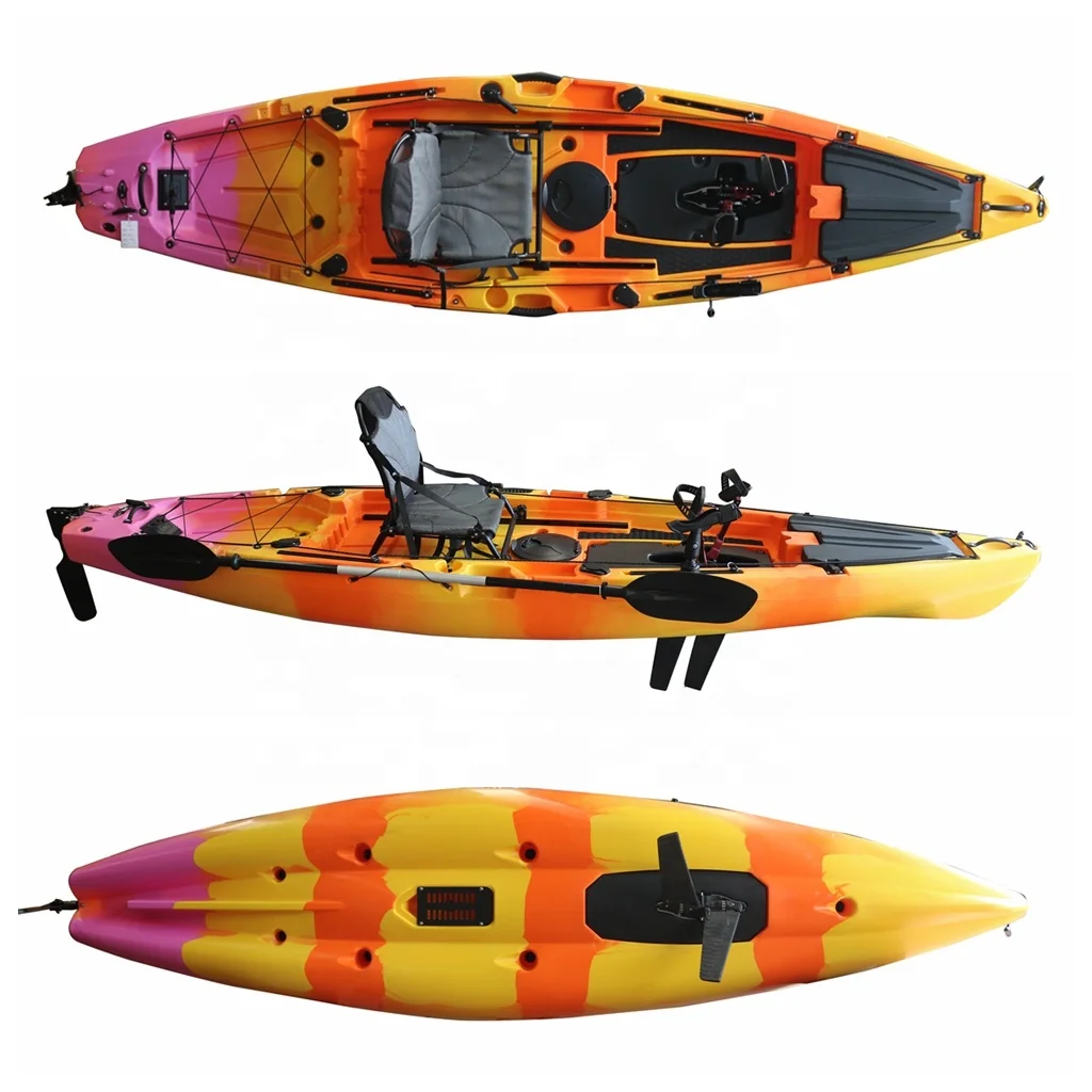 Vicking High Quality 12FT LLDPE & HDPE Pedal Kayak 1-Person Flap Kayak for Lakes & Rivers Fishing Outdoor Plastic Kayak Pedals
Vicking High Quality 12FT LLDPE & HDPE Pedal Kayak 1-Person Flap Kayak for Lakes & Rivers Fishing Outdoor Plastic Kayak Pedals