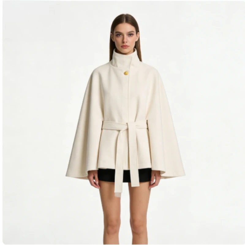 European and American style women's clothing new fashion temperament stand-up collar horn sleeve waist lace-up short woolenwomen
European and American style women's clothing new fashion temperament stand-up collar horn sleeve waist lace-up short woolenwomen