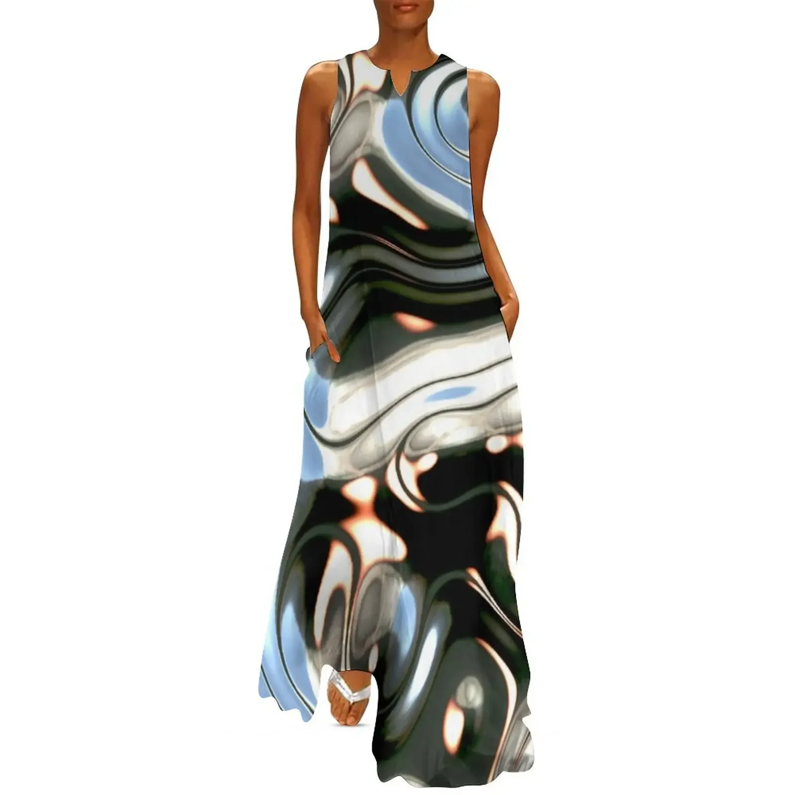 Liquid Flow (Futuristic Decorative Pattern - Liquid Metal) Long Dress Bride dresses dress for women 2025 Dress
Liquid Flow (Futuristic Decorative Pattern - Liquid Metal) Long Dress Bride dresses dress for women 2025 Dress