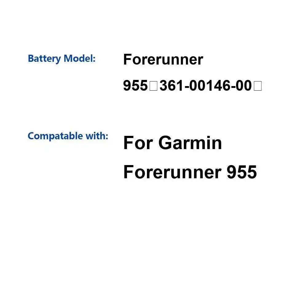 Аккумулятор для часов Garmin Forerunner 955 361-00146-00, замена премиум-класса 340 мАч
Аккумулятор для часов Garmin Forerunner 955 361-00146-00, замена премиум-класса 340 мАч
