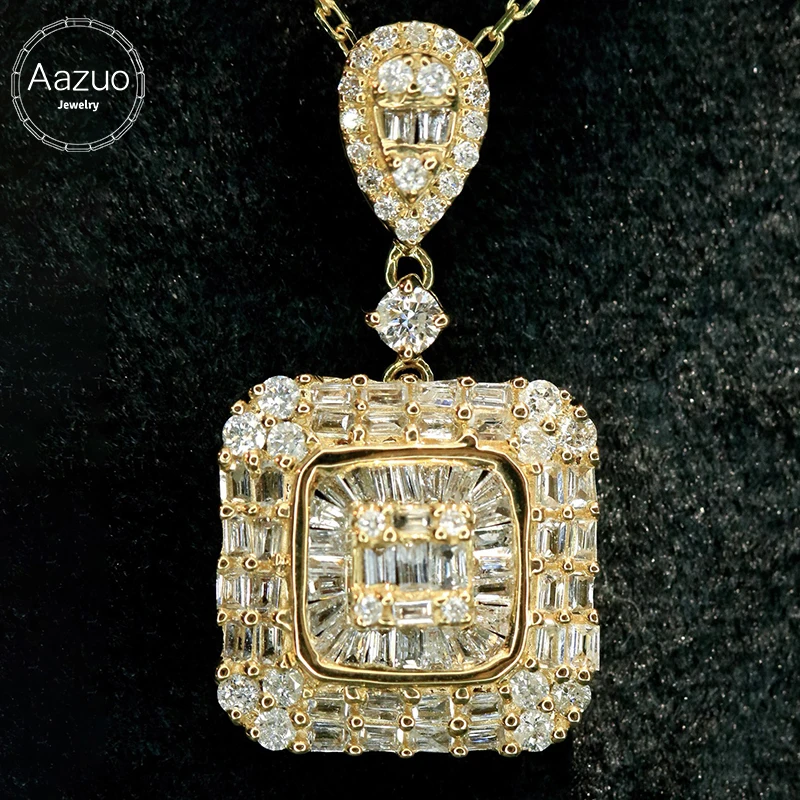 Aazuo 18K White Gold Yellow Gold Diamonds 0.55ct Square Necklace with Chian For Women And Girls Perfect for Special Occasions
Aazuo 18K White Gold Yellow Gold Diamonds 0.55ct Square Necklace with Chian For Women And Girls Perfect for Special Occasions