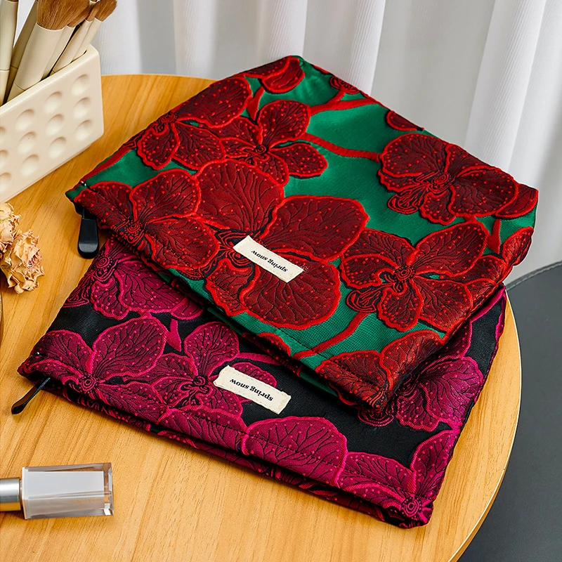 Makeup Bags Women Fashion Cosmetic Handbag Red Flower Travel Organizer Toiletry Makeup Pouch Ladies Luxury Make Up Bag For Gift
Makeup Bags Women Fashion Cosmetic Handbag Red Flower Travel Organizer Toiletry Makeup Pouch Ladies Luxury Make Up Bag For Gift