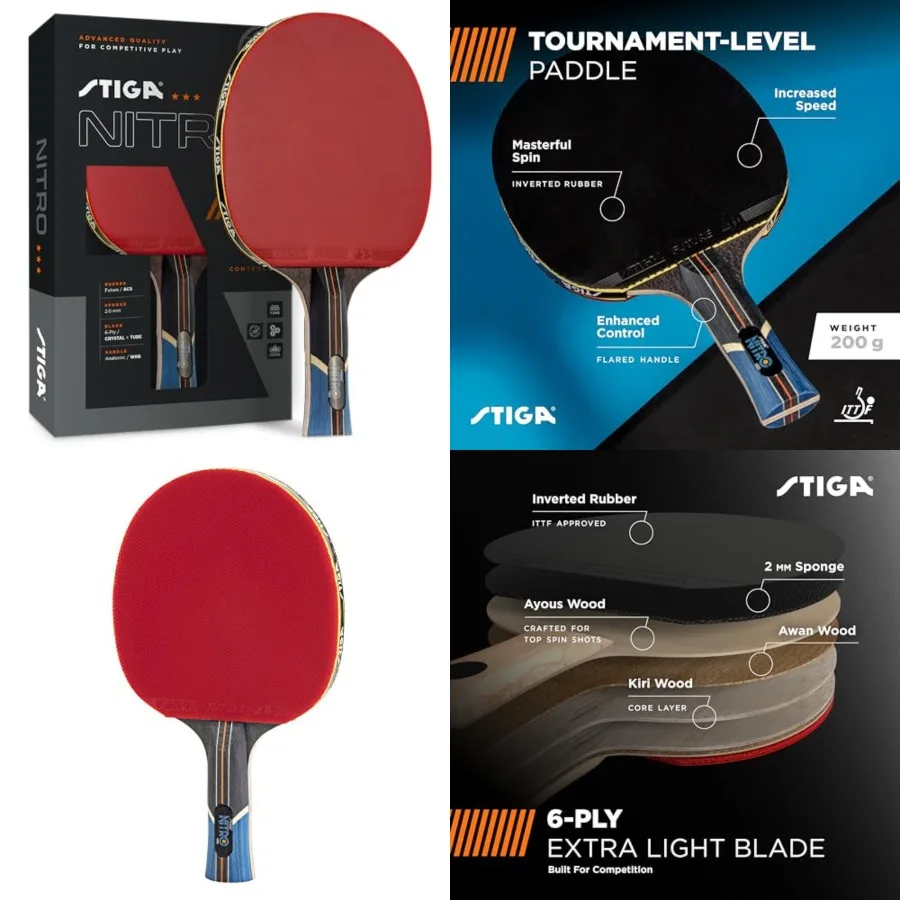 Beginner Ping Pong Paddles - Recreational to Performance Table Tennis Rackets Ages and Skill Levels - Multiple Styles + Perform
Beginner Ping Pong Paddles - Recreational to Performance Table Tennis Rackets Ages and Skill Levels - Multiple Styles + Perform