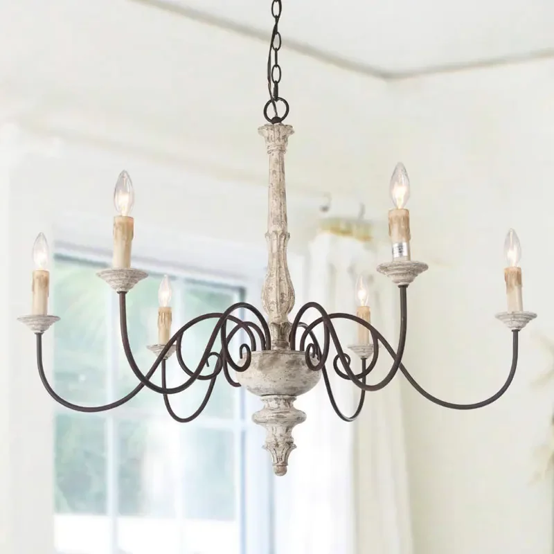 Loft Vintage French Solid Wood Chandelier Restaurant Bedroom Lamp Nordic Home Living Room Kitchen American Pendant Lamp
Loft Vintage French Solid Wood Chandelier Restaurant Bedroom Lamp Nordic Home Living Room Kitchen American Pendant Lamp