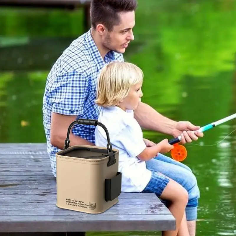 Ведро для рыбы, складное ведро-контейнер с боковым карманом, многофункциональное водонепроницаемое ведро для пляжной рыбалки, кемпинга, барбекю
Ведро для рыбы, складное ведро-контейнер с боковым карманом, многофункциональное водонепроницаемое ведро для пляжной рыбалки, кемпинга, барбекю