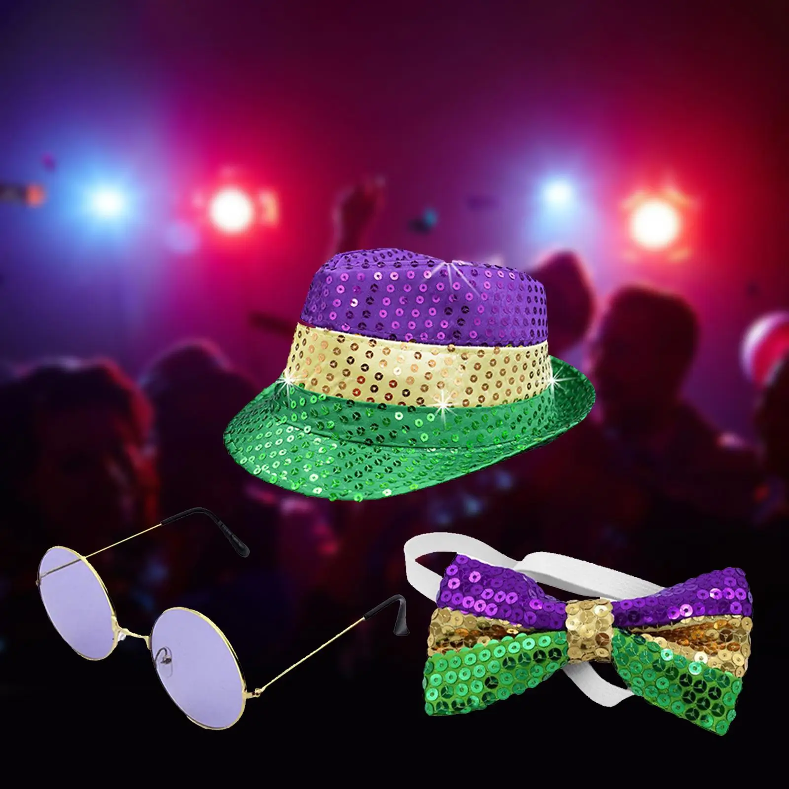 Jazz Top Hat Tie with Glasses Sun Hat Men Women Decorative Gentleman Jazz Cap
Jazz Top Hat Tie with Glasses Sun Hat Men Women Decorative Gentleman Jazz Cap