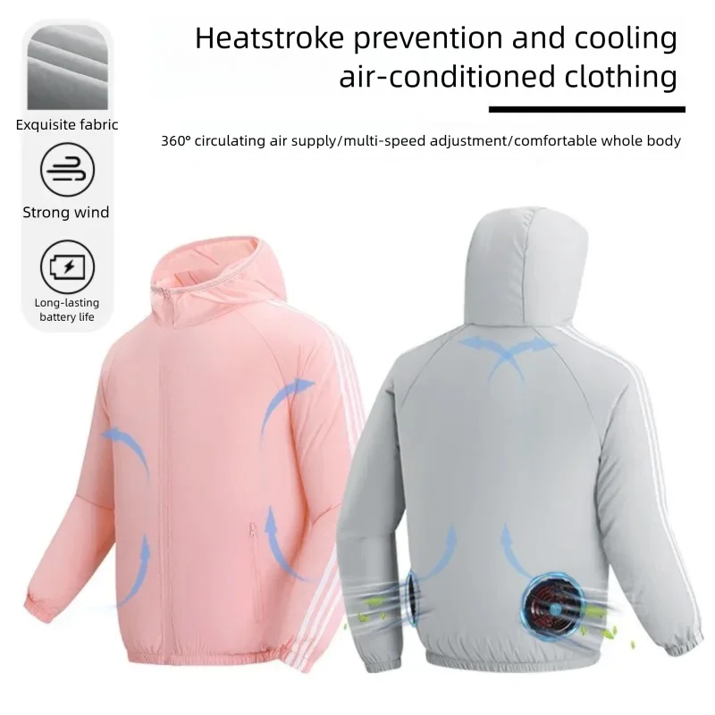 Couple Style Cooling Jacket with Fan Summer Air Conditioning Clothing Hoodie UV Sun Protection Clothes Men Outdoor Work Clothes
Couple Style Cooling Jacket with Fan Summer Air Conditioning Clothing Hoodie UV Sun Protection Clothes Men Outdoor Work Clothes