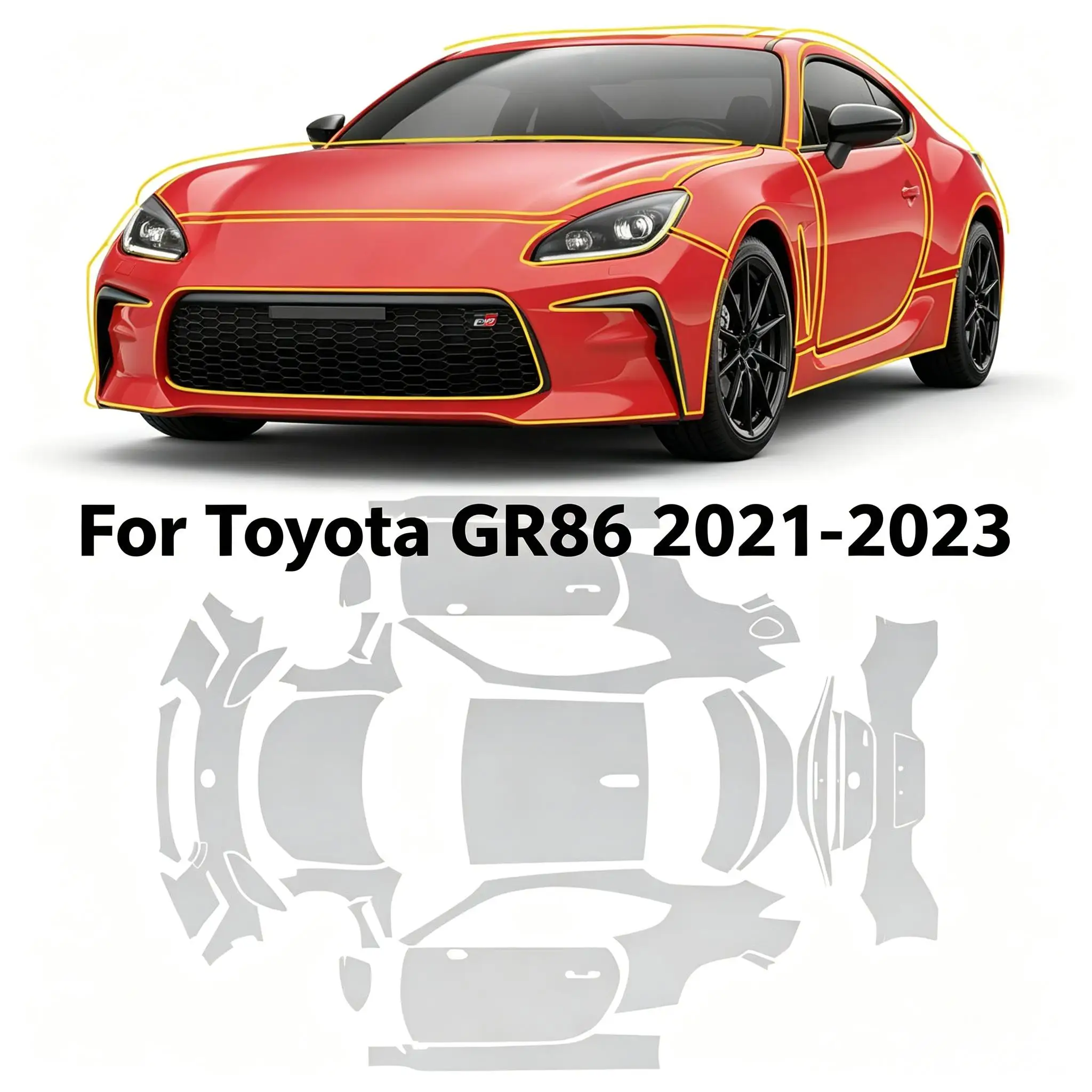 8.5Mil Pre-cut PPF Kit For Toyota GR86 2021-2023 TPU Bumper Clear Paint Protection Film Scratch-Resistant Exterior Accessories
8.5Mil Pre-cut PPF Kit For Toyota GR86 2021-2023 TPU Bumper Clear Paint Protection Film Scratch-Resistant Exterior Accessories