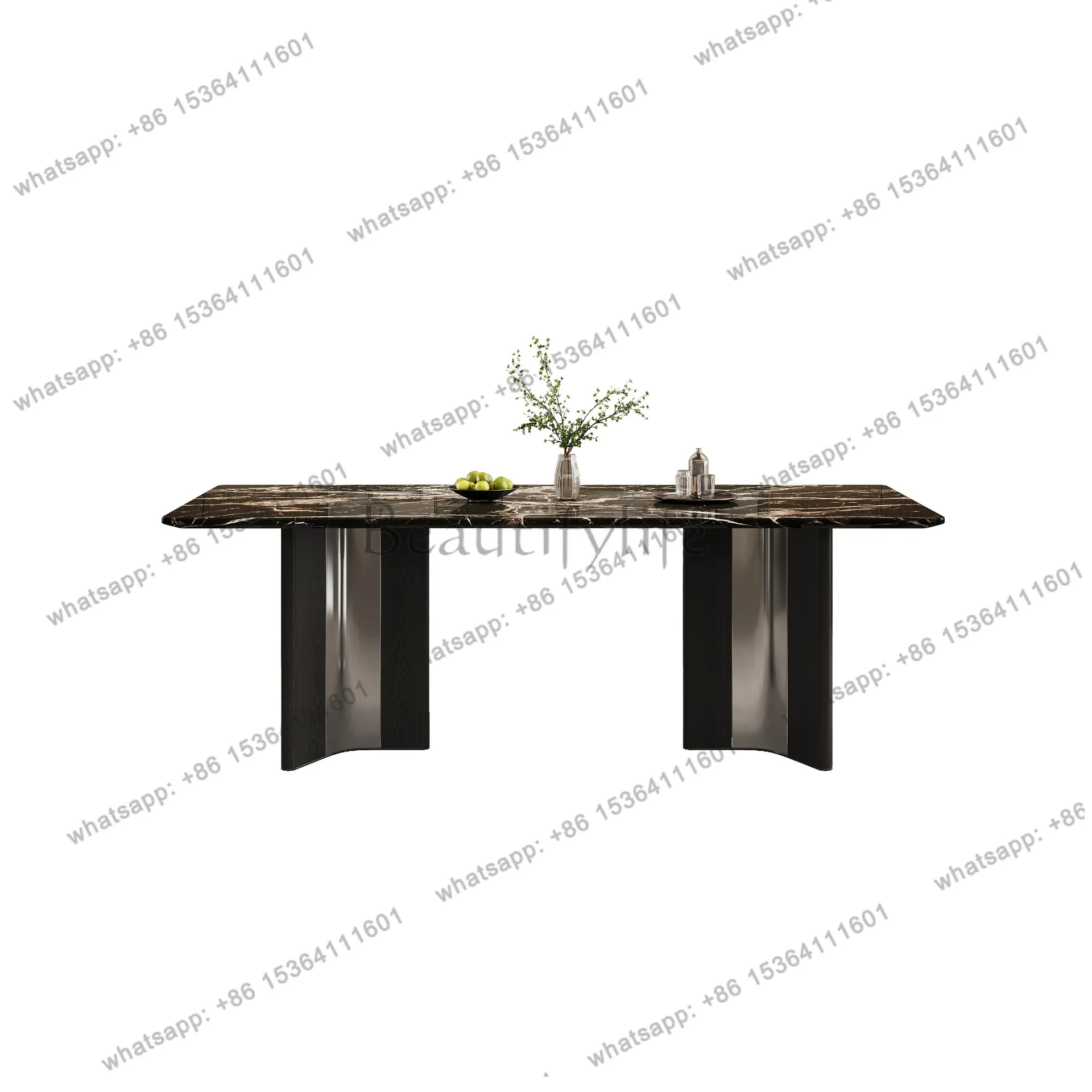 Natural marble Italian dining table Modern simple rectangular household small apartment light luxury dining table
Natural marble Italian dining table Modern simple rectangular household small apartment light luxury dining table