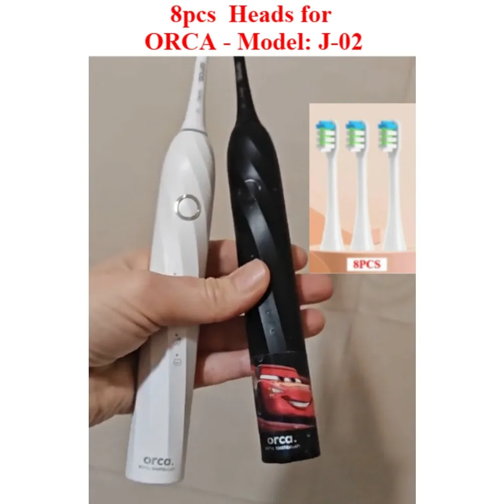 8pcs Replacement Toothbrush Heads for ORCA Twist Model: J-02 Electric Toothbrush Accessories Nozzles Bristles white black
8pcs Replacement Toothbrush Heads for ORCA Twist Model: J-02 Electric Toothbrush Accessories Nozzles Bristles white black