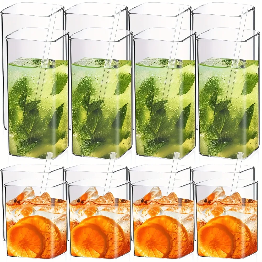 20 Sets Of Square Glass Cups, 8 Ounces, 13 Ounces, Transparent Highball, Modern Glassware, Flat Bottomed Cups
20 Sets Of Square Glass Cups, 8 Ounces, 13 Ounces, Transparent Highball, Modern Glassware, Flat Bottomed Cups