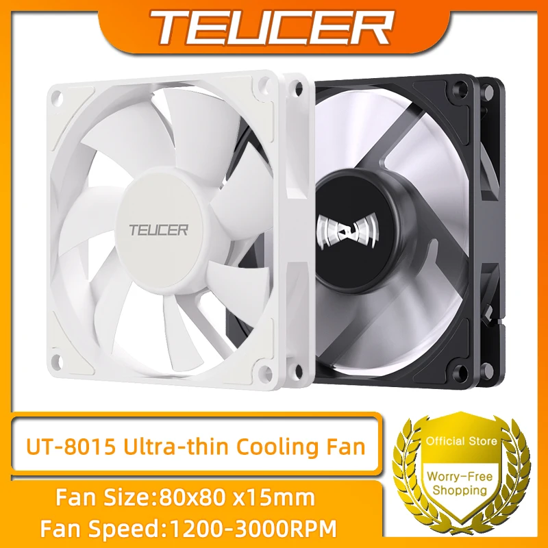 TEUCER UT-8015 12 В 4-контактный ШИМ 1200-3000 об/мин iTX охлаждающий вентилятор корпуса ПК для радиатора процессора, ультратонкий тихий дизайн 
TEUCER UT-8015 12 В 4-контактный ШИМ 1200-3000 об/мин iTX охлаждающий вентилятор корпуса ПК для радиатора процессора, ультратонкий тихий дизайн