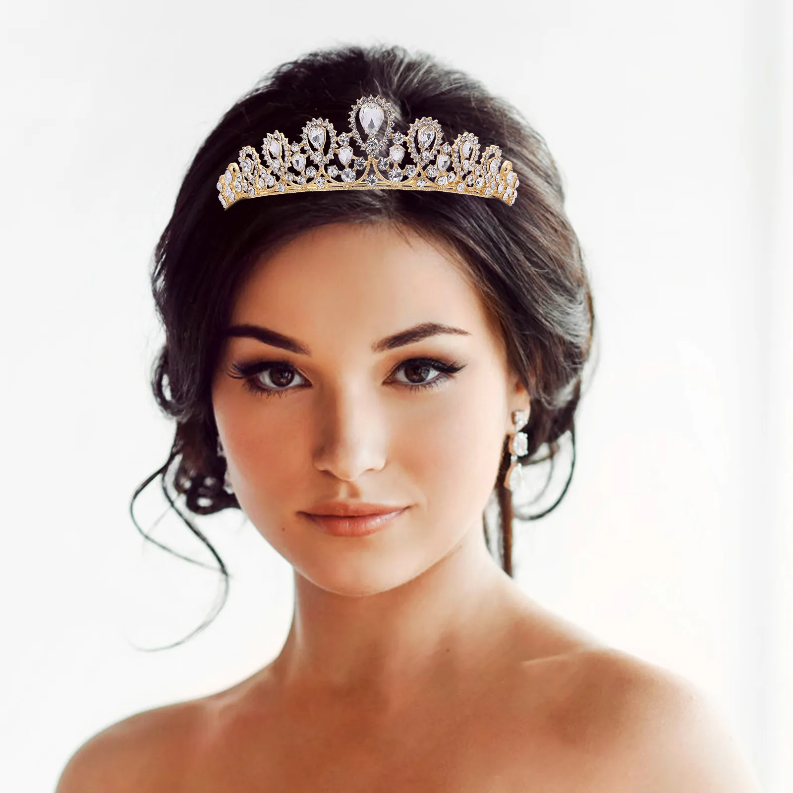 Rhinestone Crown for Women Bridal Wedding Tiara Headpiece Sparkling Rhinestone Crown Headband for Bride Party Cosplay Banquet
Rhinestone Crown for Women Bridal Wedding Tiara Headpiece Sparkling Rhinestone Crown Headband for Bride Party Cosplay Banquet