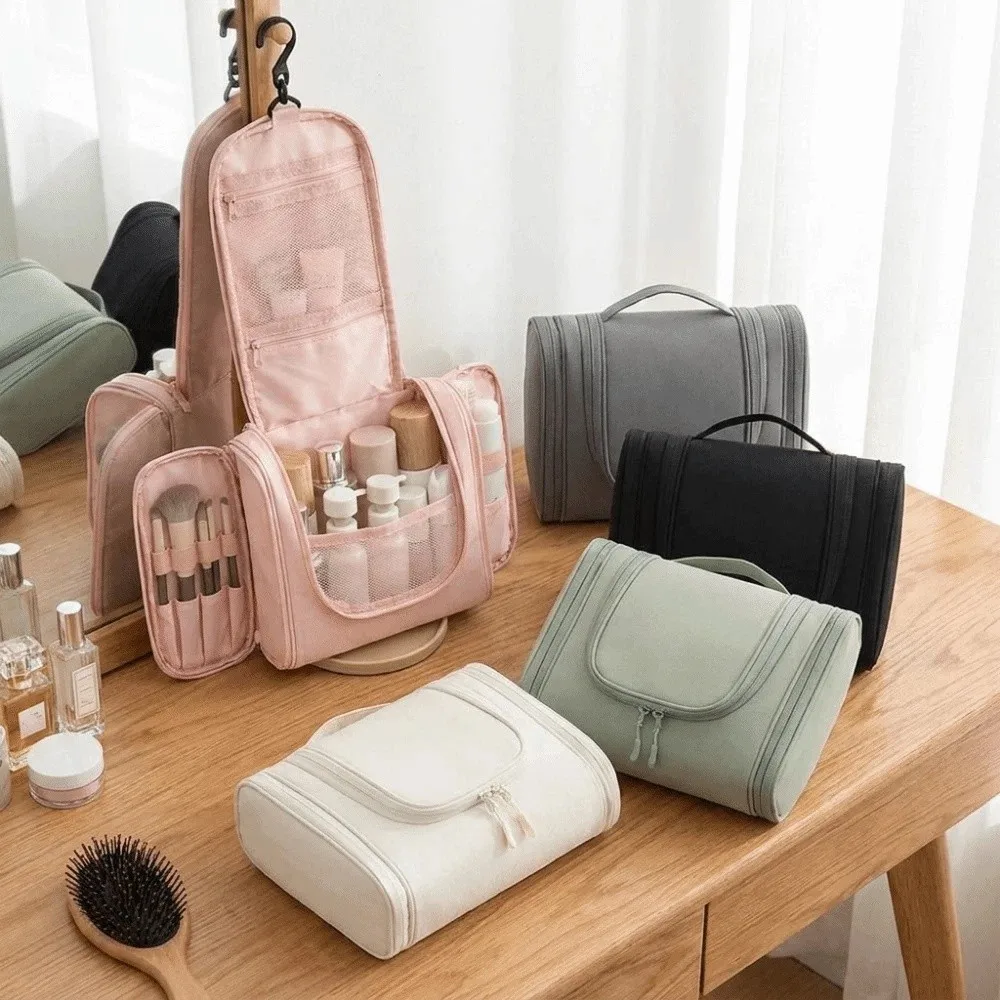Nylon Hanging Toiletry Bag Three Zipper Waterproof Wash Toiletry Bags with Hook Large Capacity Makeup Organizer Unisex
Nylon Hanging Toiletry Bag Three Zipper Waterproof Wash Toiletry Bags with Hook Large Capacity Makeup Organizer Unisex