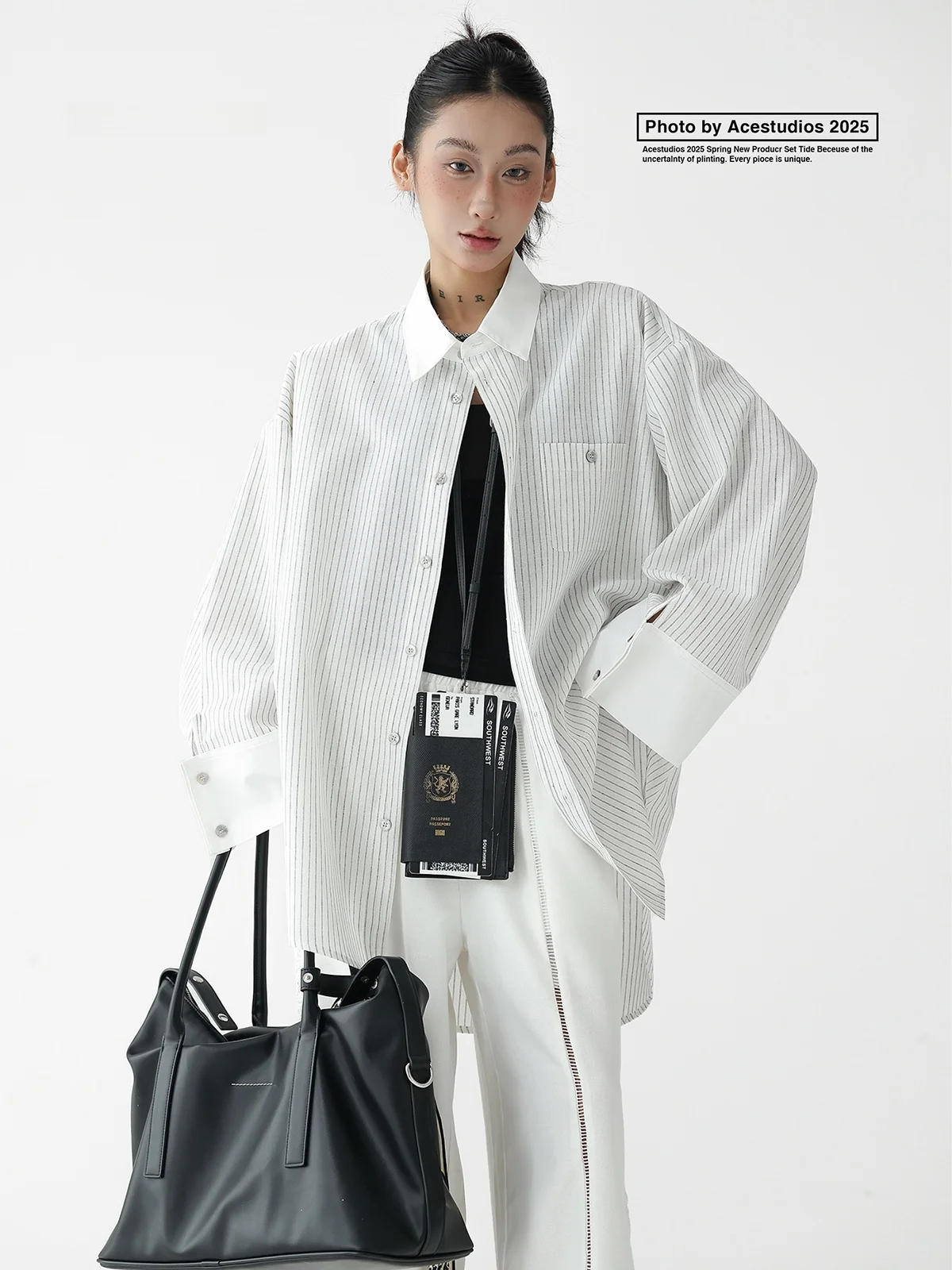 Acestudios BF Sle, свободная женская рубашка с длинными рукавами и полосатым дизайном, повседневный топ с защитой от солнца, повседневный топ из хлопкового материала с откидным воротником
Acestudios BF Sle, свободная женская рубашка с длинными рукавами и полосатым дизайном, повседневный топ с защитой от солнца, повседневный топ из хлопкового материала с откидным воротником