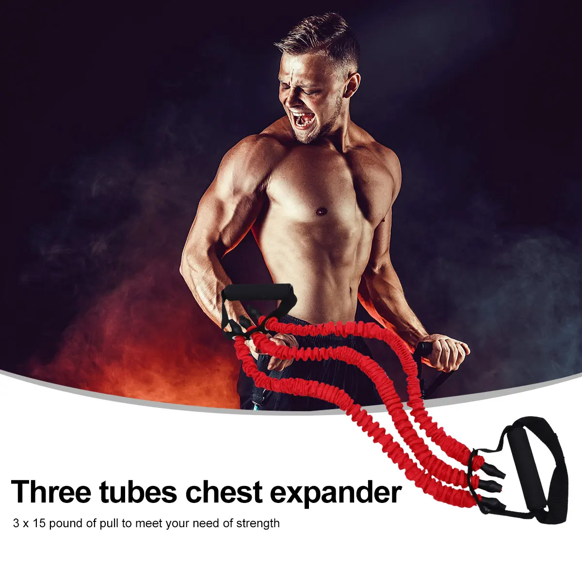 3 Tubes Chest Expander Fitness Exercise Puller Red 15 Pounds Spring Resistant Band for Arm Shoulder Pectoral Muscle Training
3 Tubes Chest Expander Fitness Exercise Puller Red 15 Pounds Spring Resistant Band for Arm Shoulder Pectoral Muscle Training
