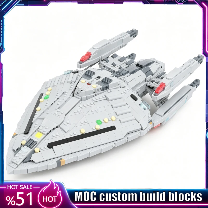 2764Parts MOC Sci-Fi Galaxy Starship Cruiser Model DIY Creative Blocks Technical Puzzle Collector Display Holiday Popular Gifts
2764Parts MOC Sci-Fi Galaxy Starship Cruiser Model DIY Creative Blocks Technical Puzzle Collector Display Holiday Popular Gifts