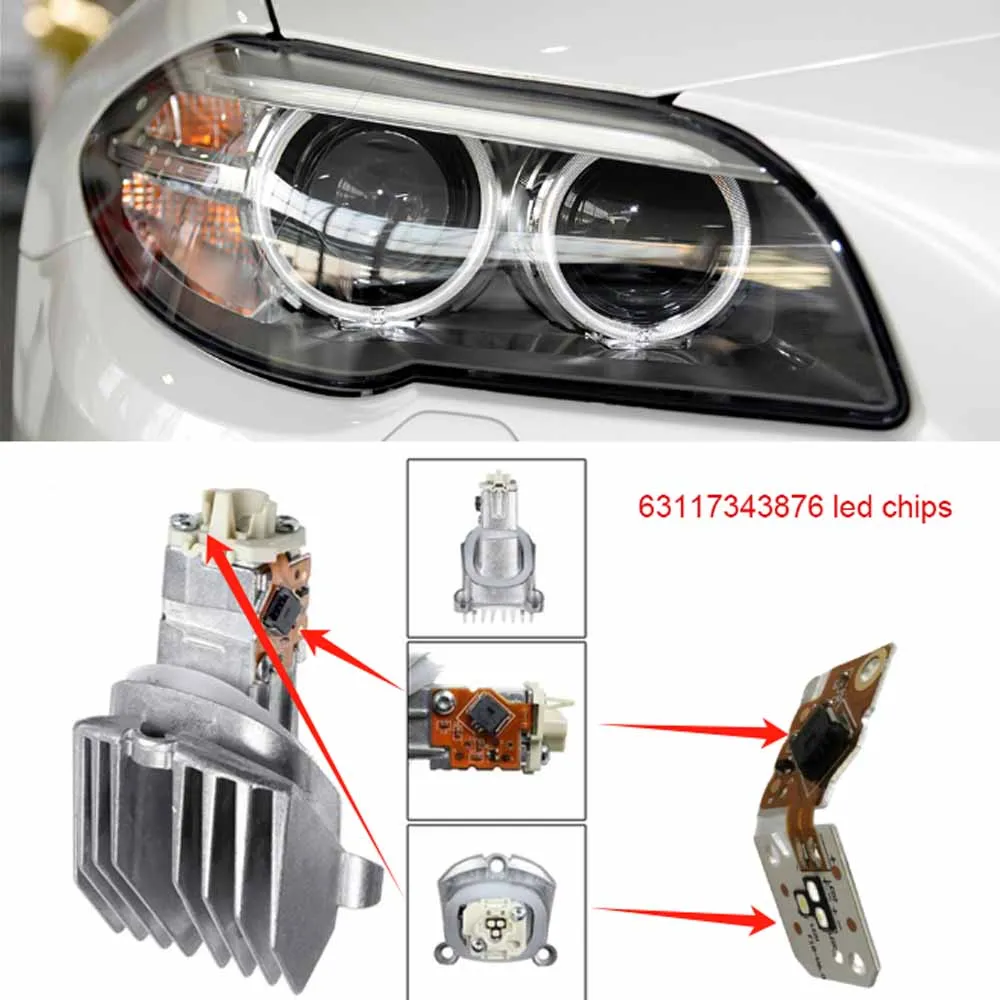 White Lightsource Xenon Headlight Daytime Running Light LED Chips For BMW 5 Series F10 F11 LCI 2014-2016 63117343876 7343876
White Lightsource Xenon Headlight Daytime Running Light LED Chips For BMW 5 Series F10 F11 LCI 2014-2016 63117343876 7343876