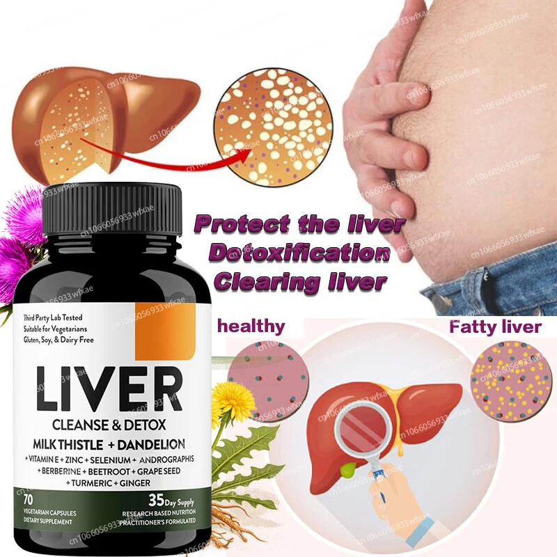 Fatty Liver Cleanse & Liver Detox Supplement - with Artichoke, Milk Thistle & Dandelion Lower Cholesterol
Fatty Liver Cleanse & Liver Detox Supplement - with Artichoke, Milk Thistle & Dandelion Lower Cholesterol