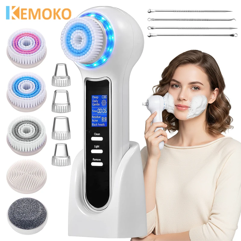 5 In 1 Electric Facial Cleansing Brush Waterproof Vacuum Blackhead Remover 3 Modes Deep Exfoliation Cleansing Face Skin Care
5 In 1 Electric Facial Cleansing Brush Waterproof Vacuum Blackhead Remover 3 Modes Deep Exfoliation Cleansing Face Skin Care