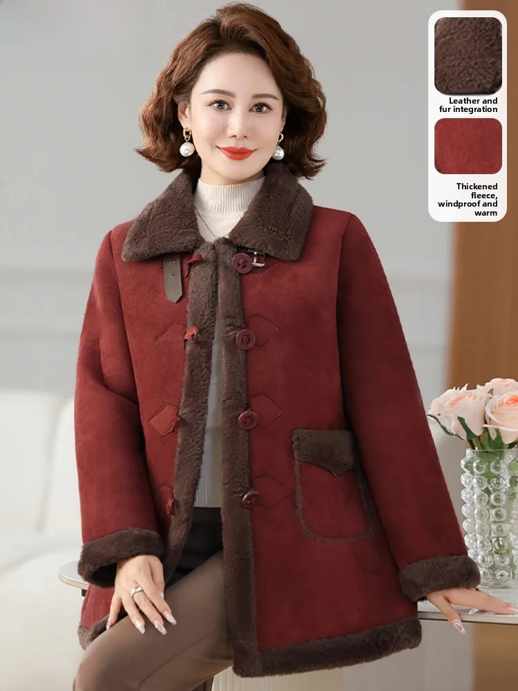 Утепленное пальто с меховой подкладкой из флиса, зимняя модная верхняя одежда для женщин среднего и старшего возраста, новинка 2024 года, из полиэфирного волокна
Утепленное пальто с меховой подкладкой из флиса, зимняя модная верхняя одежда для женщин среднего и старшего возраста, новинка 2024 года, из полиэфирного волокна