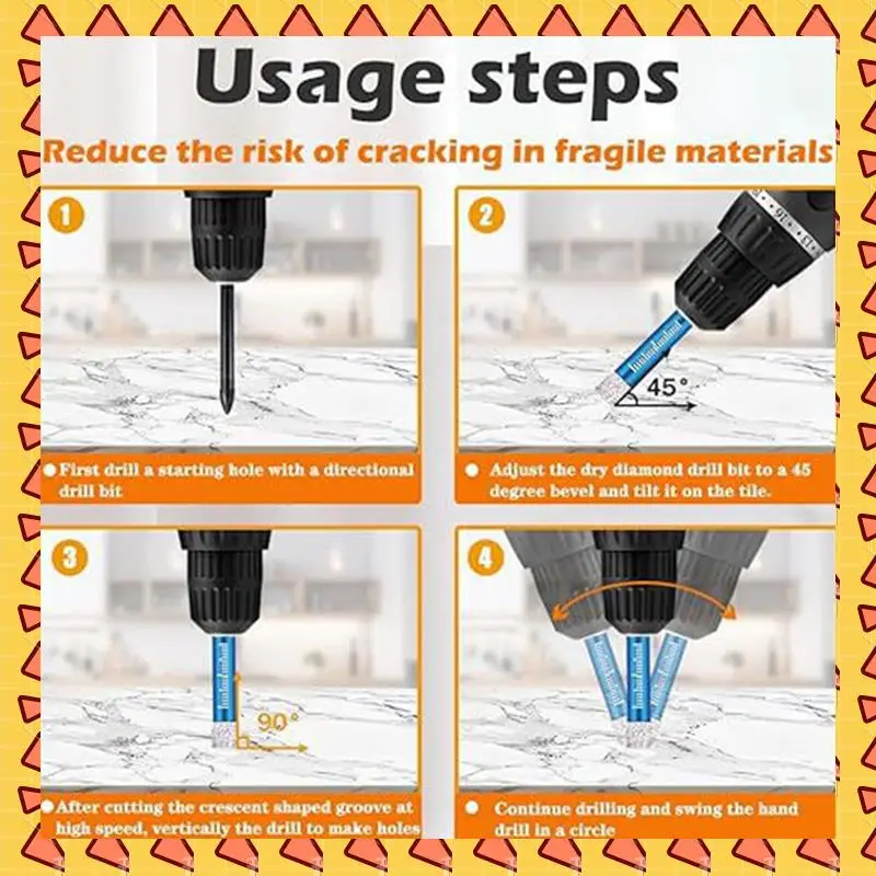 A008 Diamond Drill Bits Set Tile Drill Bits Forceramic Glass Porcelain Marble Granite Blue Dry Diamond Drill Bit Set
A008 Diamond Drill Bits Set Tile Drill Bits Forceramic Glass Porcelain Marble Granite Blue Dry Diamond Drill Bit Set