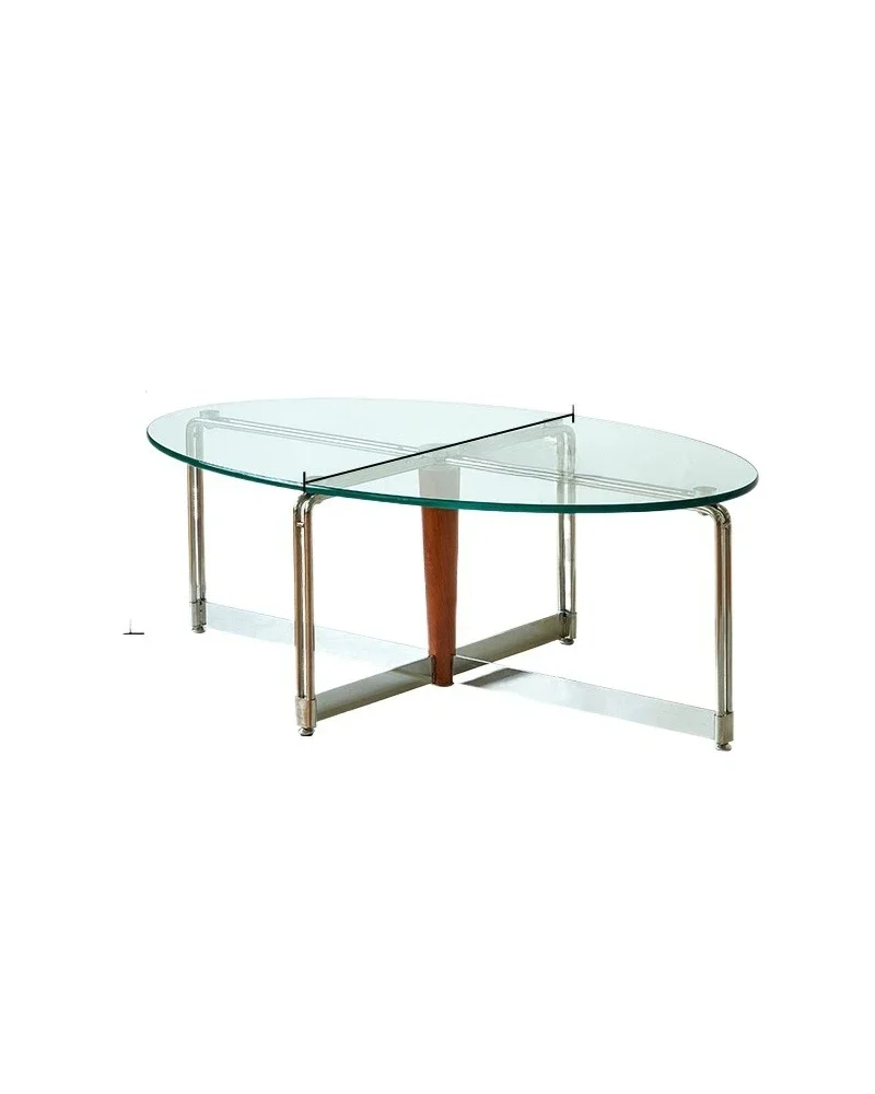 Coffee table oval living room stainless steel glass very simple modern small apartment
Coffee table oval living room stainless steel glass very simple modern small apartment