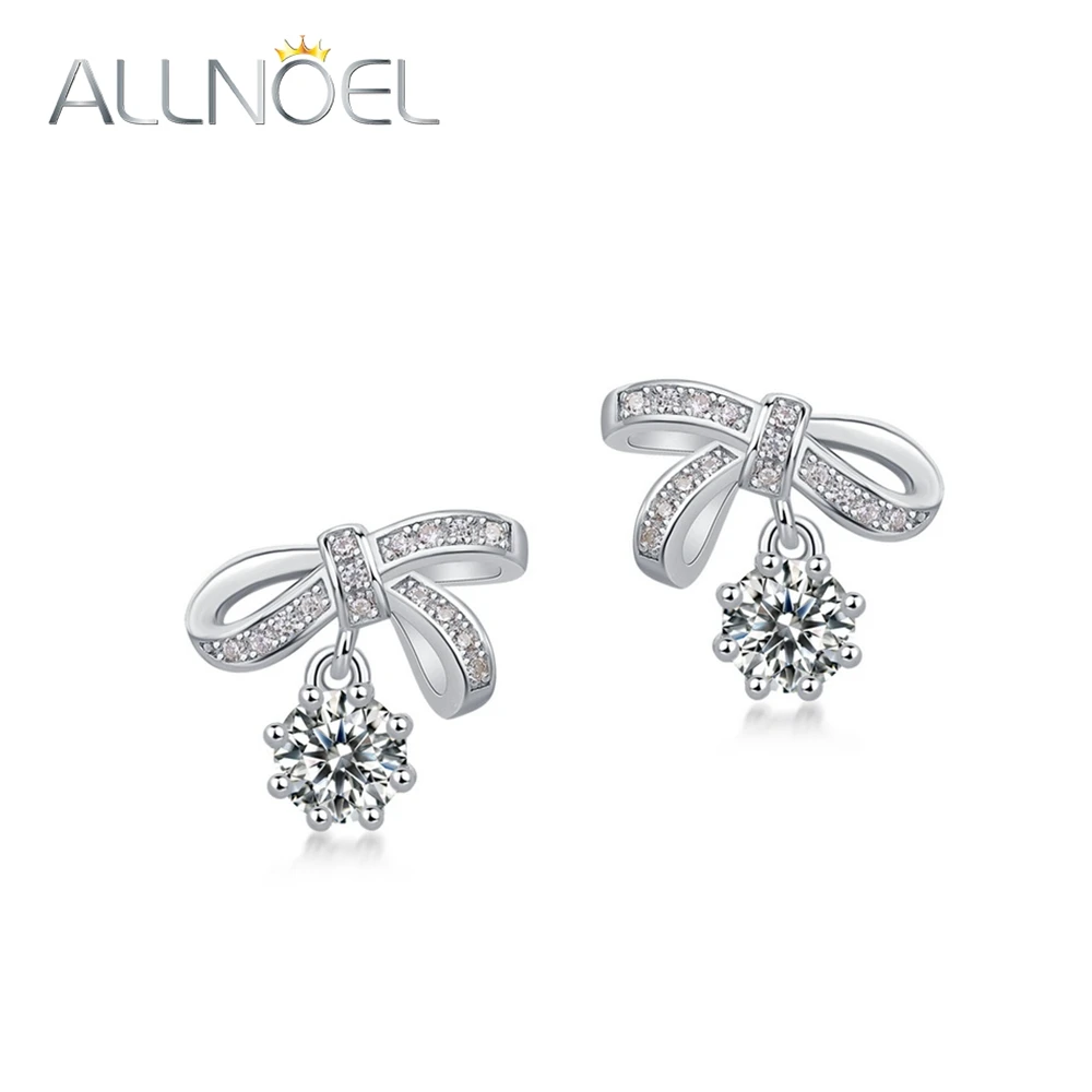 ALLNOEL 0.8CT 5mm Moissanite 925 Silver Dangle Earrings For Women Original Elegant Butterfly Bownot Valentine's Day Gift Jewelry
ALLNOEL 0.8CT 5mm Moissanite 925 Silver Dangle Earrings For Women Original Elegant Butterfly Bownot Valentine's Day Gift Jewelry