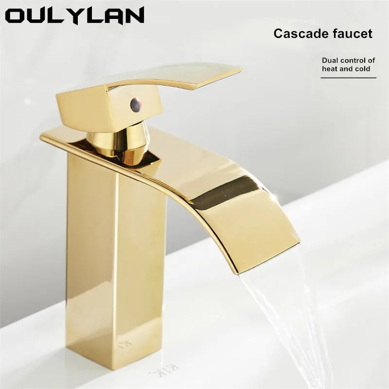 Oulylan Basin Faucet Stainless Steel Basin Sink Faucet Modern Simple Gold Square Single Hole Baking Paint Cold Hot Sink Taps
Oulylan Basin Faucet Stainless Steel Basin Sink Faucet Modern Simple Gold Square Single Hole Baking Paint Cold Hot Sink Taps