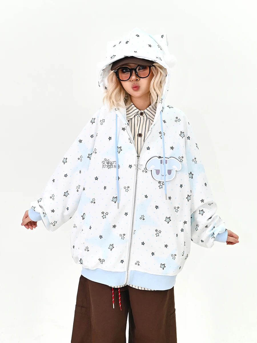 Fun Star Ear Hoodie Cardigan Women's Loose BF College Sle Jaet Spring 2026 New Arrival Comfortable Streetwear
Fun Star Ear Hoodie Cardigan Women's Loose BF College Sle Jaet Spring 2026 New Arrival Comfortable Streetwear