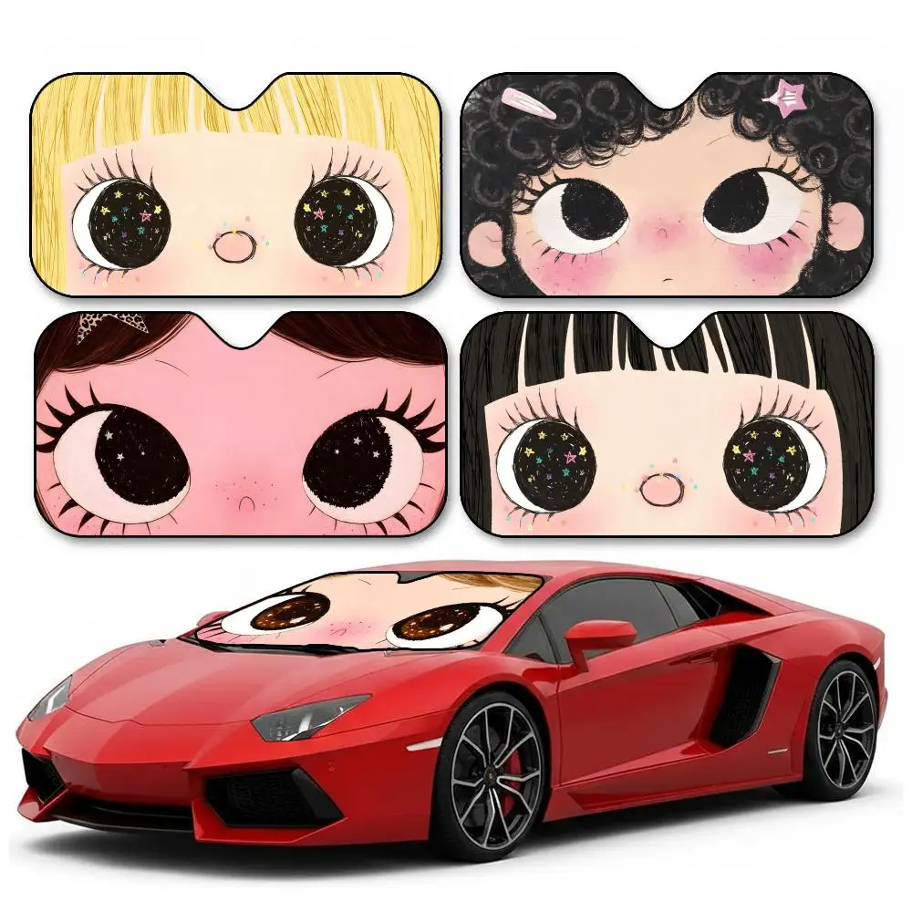1P-Girl With Star Eyes Xiaoman Sun Visor Aluminum Foil Windshield Sunshade, UV Protection Heat Insulation Reusable
1P-Girl With Star Eyes Xiaoman Sun Visor Aluminum Foil Windshield Sunshade, UV Protection Heat Insulation Reusable