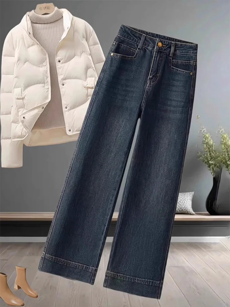 Ретро-джинсы прямого кроя женские, весенние, новые, с эффектом утягивания, свободные широкие брюки, повседневные, с высокой талией, из денима
Ретро-джинсы прямого кроя женские, весенние, новые, с эффектом утягивания, свободные широкие брюки, повседневные, с высокой талией, из денима