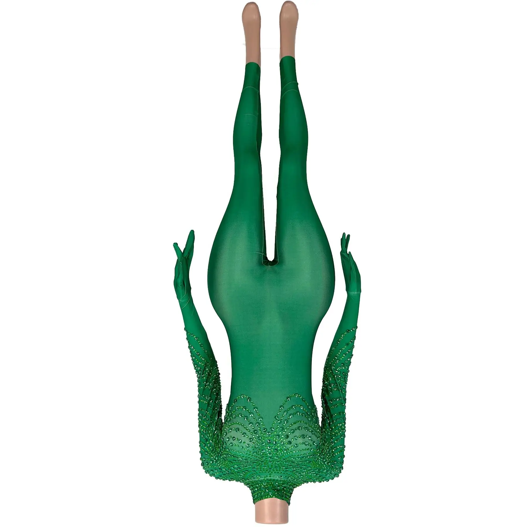Sparkly Green Rhinestone Bodysuit Nightclub Stage Performance Dance Costume High Neck Long Sleeve Gloved Jumpsuit Stretch Pijian
Sparkly Green Rhinestone Bodysuit Nightclub Stage Performance Dance Costume High Neck Long Sleeve Gloved Jumpsuit Stretch Pijian