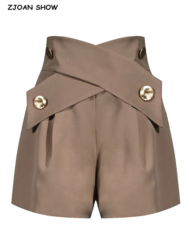 Women Summer High Waist Shorts Buttons Decoration Wide Leg Loose Casual Short Pants Black Khaki
Women Summer High Waist Shorts Buttons Decoration Wide Leg Loose Casual Short Pants Black Khaki