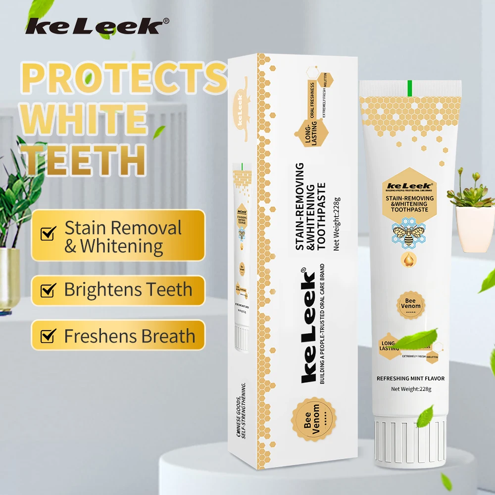KeLeek Mint Whitening Toothpaste 228g Deep Stain Removal, Fresh Breath, Enamel Safe for Yellow Teeth & Coffee and Tea Stains
KeLeek Mint Whitening Toothpaste 228g Deep Stain Removal, Fresh Breath, Enamel Safe for Yellow Teeth & Coffee and Tea Stains