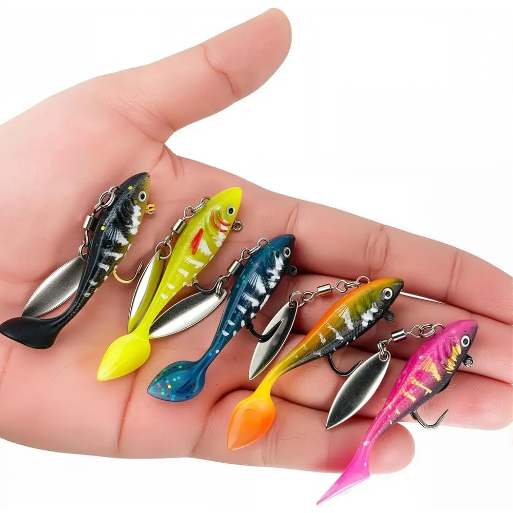 Предварительно оснащенные приманки для плавания из 5 предметов для окуня, судака, краппи и форели — джиг-головки с лезвиями-спиннеры, мягкие пластиковые приманки для Fre
Предварительно оснащенные приманки для плавания из 5 предметов для окуня, судака, краппи и форели — джиг-головки с лезвиями-спиннеры, мягкие пластиковые приманки для Fre