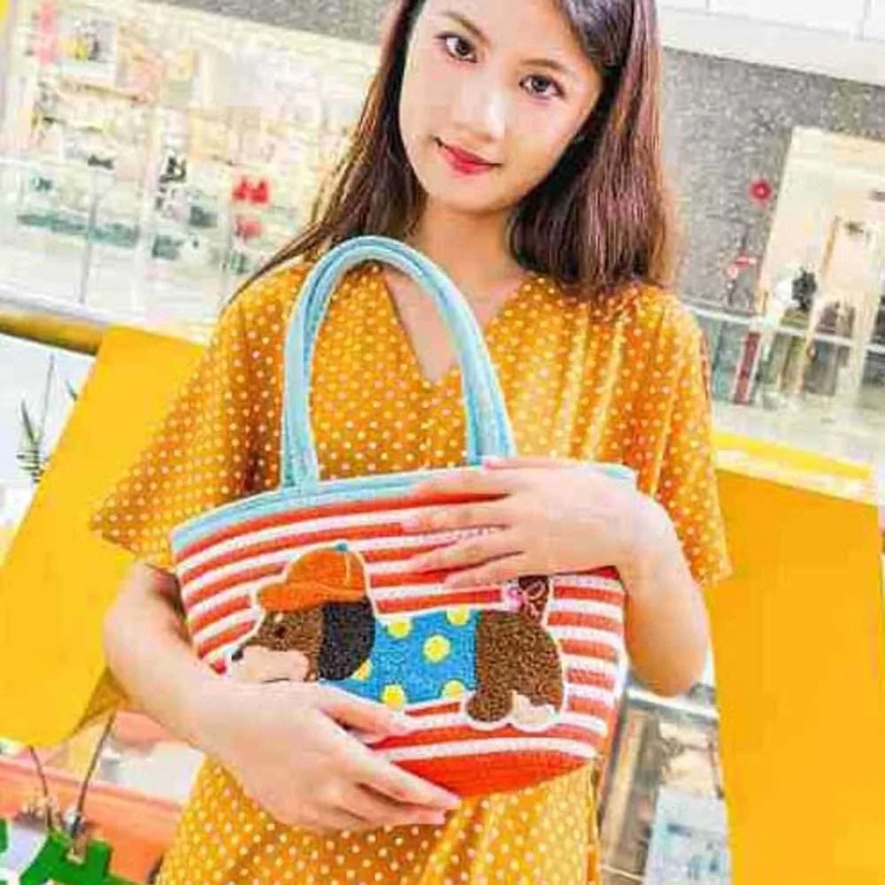 Large Capacity Dachshund Stripe Woven Tote Lightweight Polyester Dopamine Basket Bag Cartoon Underarm Pouch Summer Beach Handbag
Large Capacity Dachshund Stripe Woven Tote Lightweight Polyester Dopamine Basket Bag Cartoon Underarm Pouch Summer Beach Handbag