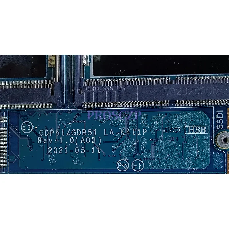 LA-K411P GDP51 GDB51 FOR Dell Precision 5560 XPS 15 9510 Laptop Notebook Motherboard CPU I7-11800H I9-11950H RTX1050TI A2000 GPU
LA-K411P GDP51 GDB51 FOR Dell Precision 5560 XPS 15 9510 Laptop Notebook Motherboard CPU I7-11800H I9-11950H RTX1050TI A2000 GPU