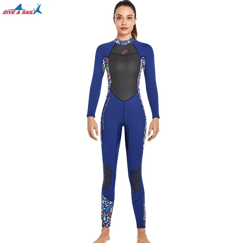 New 3MM diving suit women's one-piece long sleeved pants warm wet diving suit free diving surfing winter swimsuit
New 3MM diving suit women's one-piece long sleeved pants warm wet diving suit free diving surfing winter swimsuit