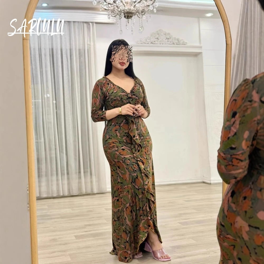 New Arrival Sexy Middle Eastern Chiffon Floral Printed Casual Dress Charming V Neck Mermaid Prom Gown For Spring Summer
New Arrival Sexy Middle Eastern Chiffon Floral Printed Casual Dress Charming V Neck Mermaid Prom Gown For Spring Summer