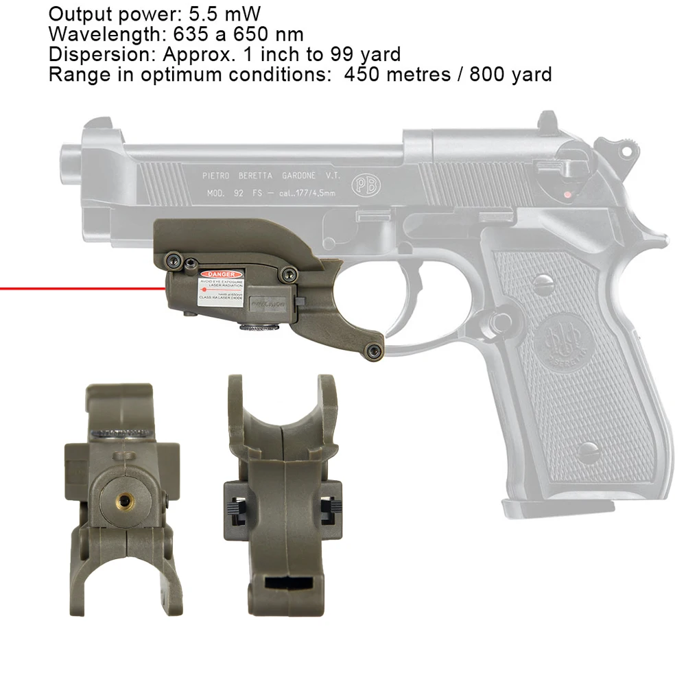 PPT M92 Red Laser Sight Device With Lateral Grooves For Beretta Model 92 96 M9 Hunting Pistol Black Tan Color OS20-0020
PPT M92 Red Laser Sight Device With Lateral Grooves For Beretta Model 92 96 M9 Hunting Pistol Black Tan Color OS20-0020