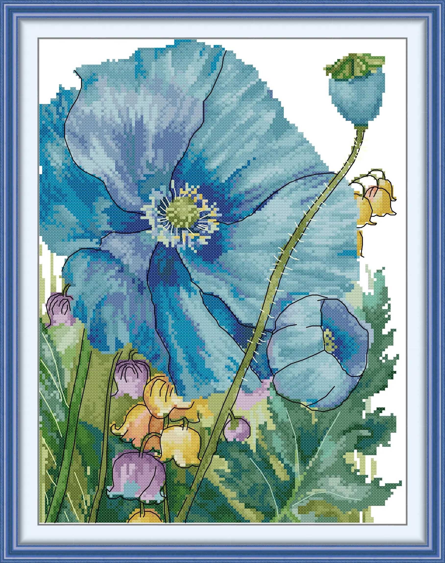 Maydear Full Cross Stitch Kit, 11CT/14CT/16CT/9CT Aida Fabric,DMC Threads Sewing Pattern Embroidery Set-Blue Hibiscus
Maydear Full Cross Stitch Kit, 11CT/14CT/16CT/9CT Aida Fabric,DMC Threads Sewing Pattern Embroidery Set-Blue Hibiscus