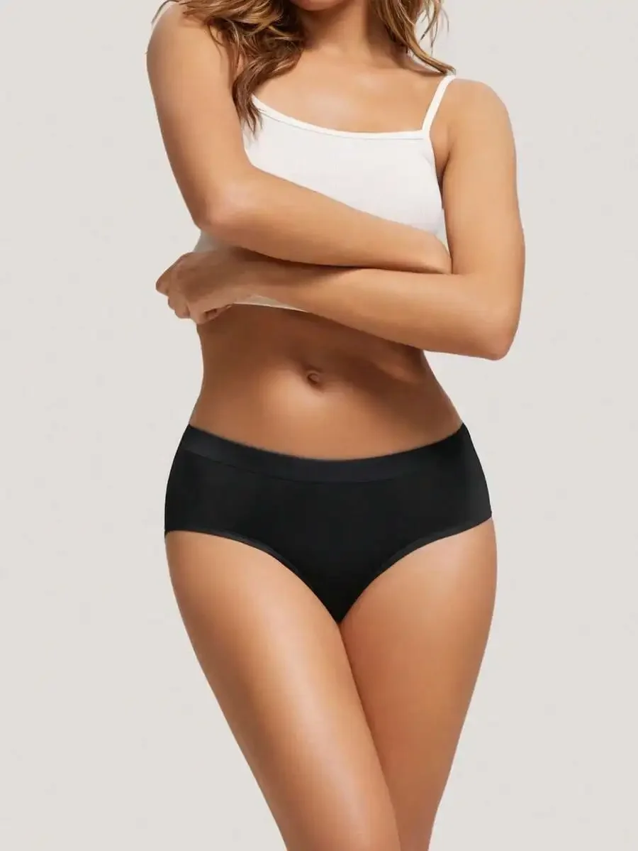 5 Pcs Women Cotton Briefs Soft Breathable Black Underwear
5 Pcs Women Cotton Briefs Soft Breathable Black Underwear