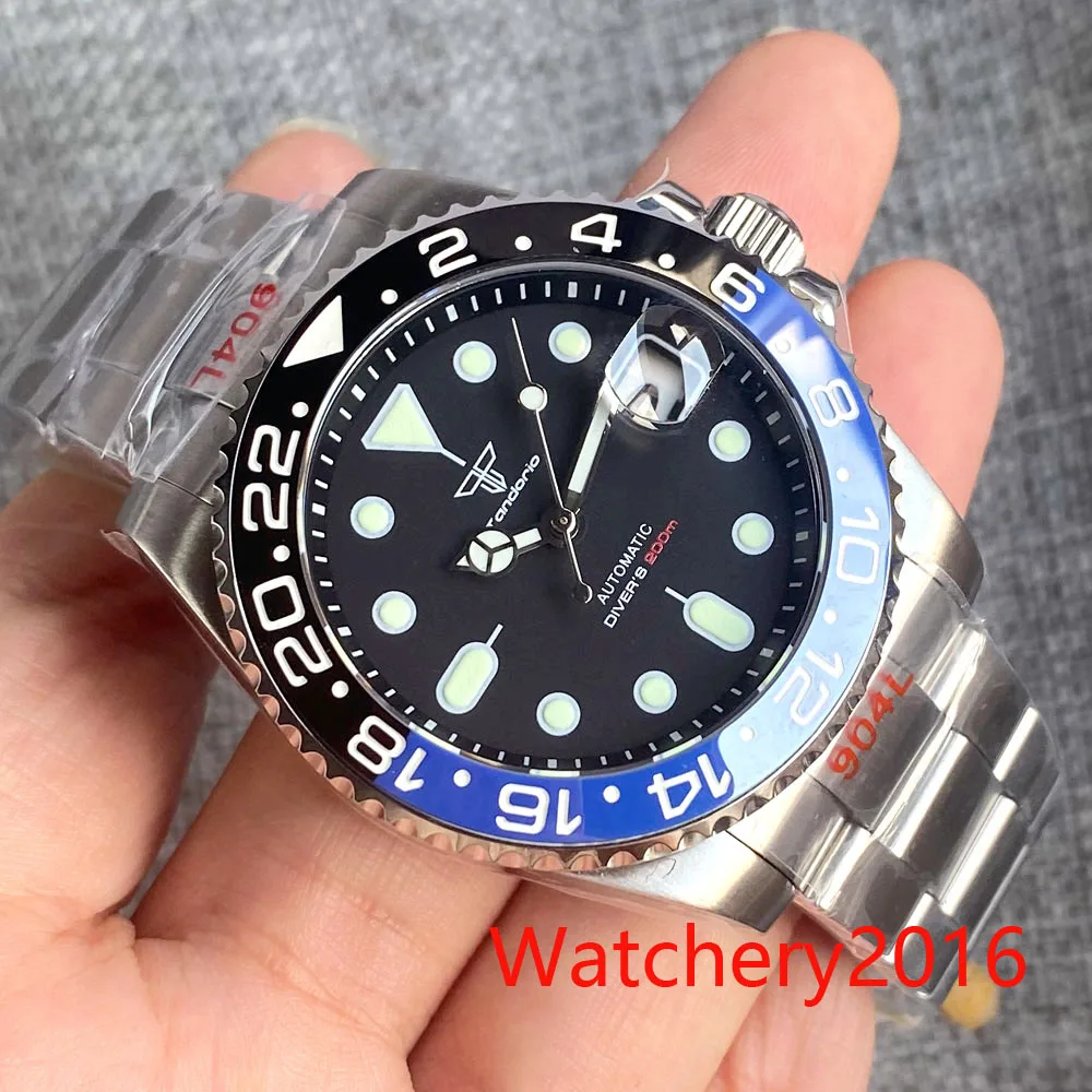 Tandorio 40mm 20ATM Waterproof Black Dial NH35A Automatic Watch Sapphire Glass Ceramic Bezel Stainless Steel Bracelet
Tandorio 40mm 20ATM Waterproof Black Dial NH35A Automatic Watch Sapphire Glass Ceramic Bezel Stainless Steel Bracelet
