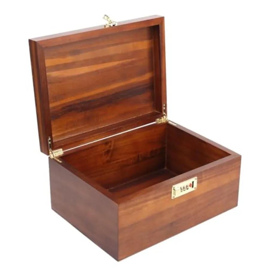 Large Wooden Storage Box with Combination Lock, 12.5 IN Acacia Wood Keepsake Box with Lid for Storage Trinkets, Jewelry, Card,
Large Wooden Storage Box with Combination Lock, 12.5 IN Acacia Wood Keepsake Box with Lid for Storage Trinkets, Jewelry, Card,