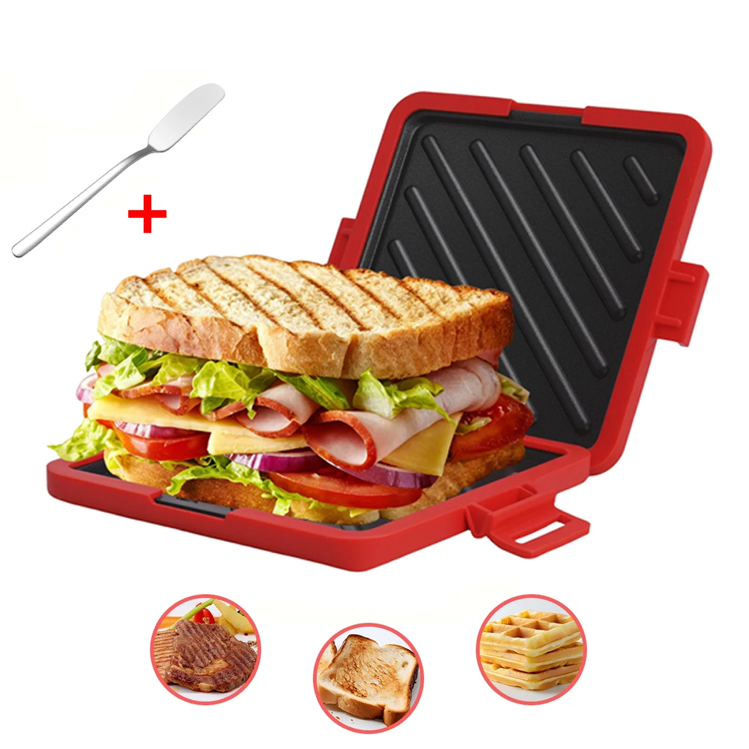 Машина для приготовления сэндвича в микроволновой печи, компактный дизайн, можно сэндвич, тост для завтрака, хот-доги - включая книги с рецептом
Машина для приготовления сэндвича в микроволновой печи, компактный дизайн, можно сэндвич, тост для завтрака, хот-доги - включая книги с рецептом