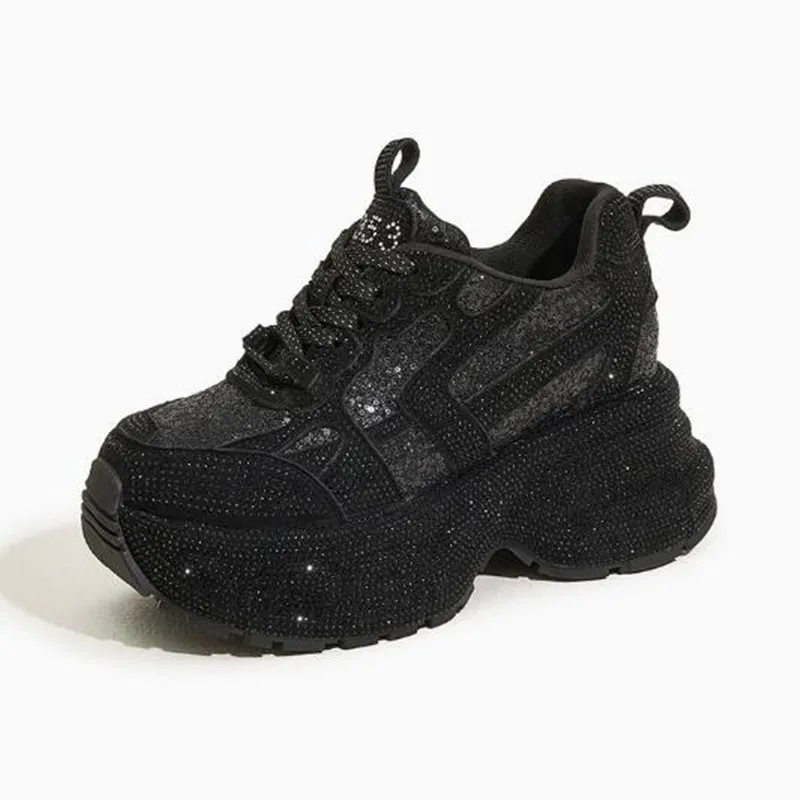 Женские туфли со стразами, осенние, модные и универсальные, с внутренней танкеткой, на толстой подошве, повседневные спортивные туфли
Женские туфли со стразами, осенние, модные и универсальные, с внутренней танкеткой, на толстой подошве, повседневные спортивные туфли