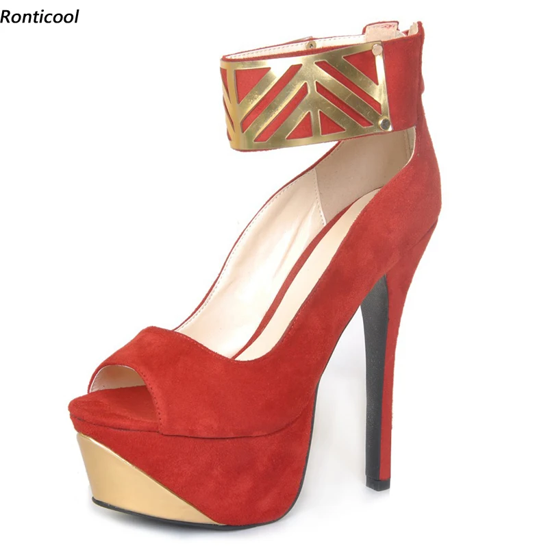 Ronticool New Fashion Women Ankle Strap Pumps Sexy Stiletto High Heels Peep Toe Pretty Red Banquet Shoes US Plus Size 5-20
Ronticool New Fashion Women Ankle Strap Pumps Sexy Stiletto High Heels Peep Toe Pretty Red Banquet Shoes US Plus Size 5-20